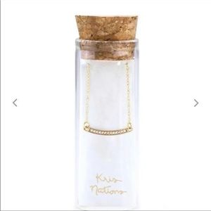 NWT Kris Nations Bar Pave necklace